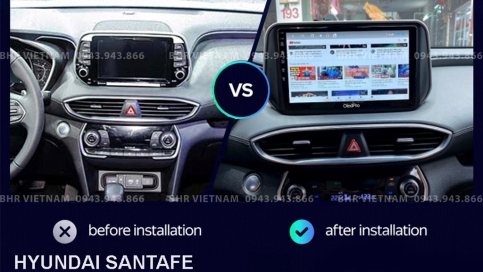 Màn hình DVD Android liền camera 360 xe Hyundai Santafe 2019 - 2020 | Oled Pro X8S 
